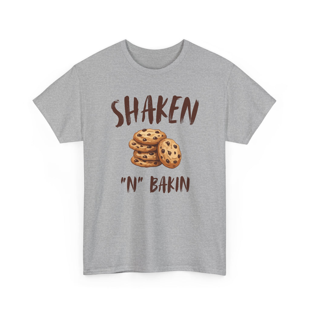 Shaken 'N' Bakin Cookie T-Shirt — Baking Graphic Tee for Bakers & Dessert Lovers
