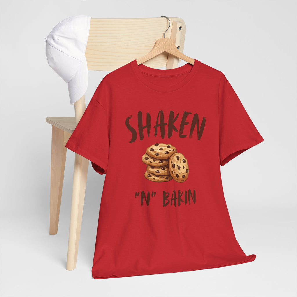 Shaken 'N' Bakin Cookie T-Shirt — Baking Graphic Tee for Bakers & Dessert Lovers