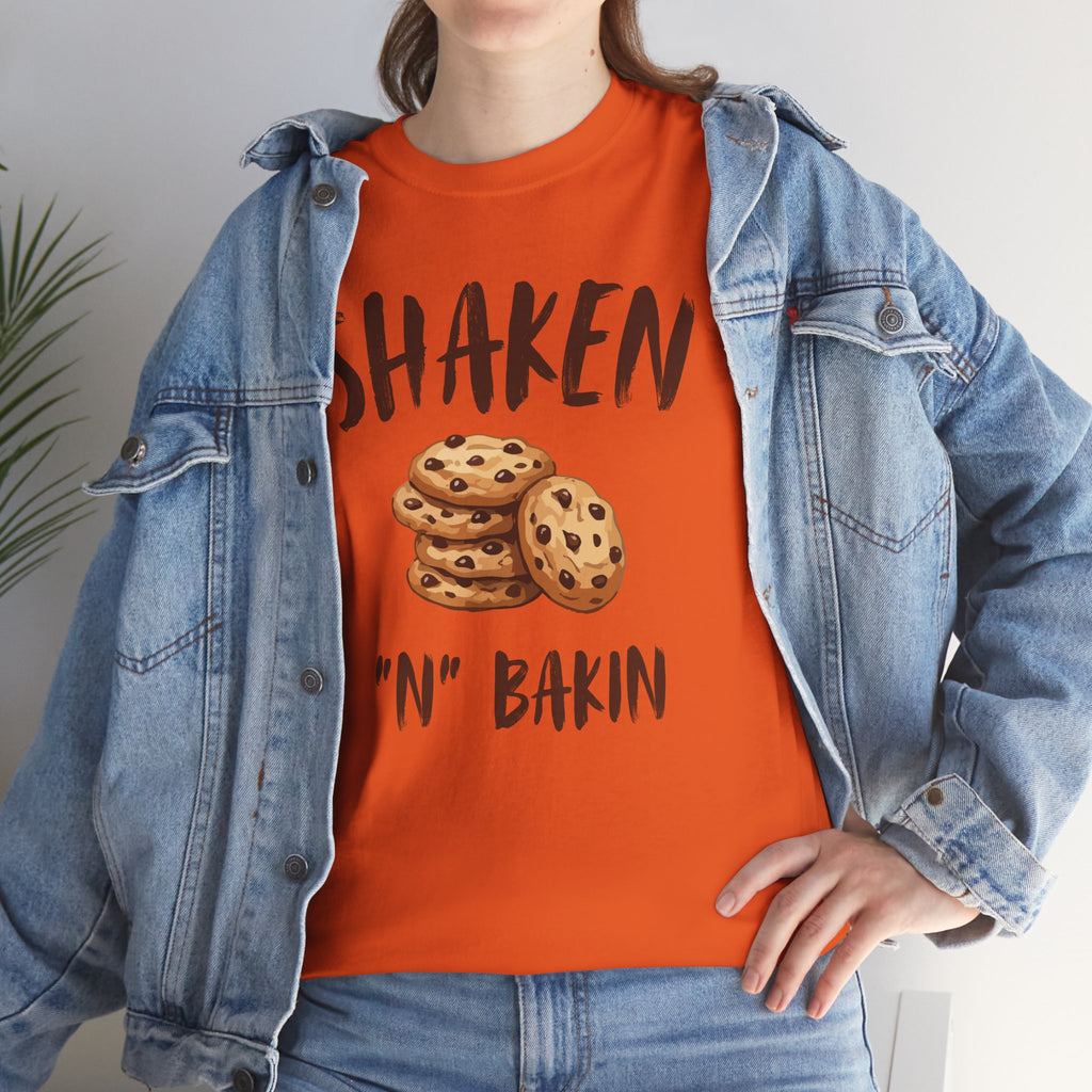 Shaken 'N' Bakin Cookie T-Shirt — Baking Graphic Tee for Bakers & Dessert Lovers