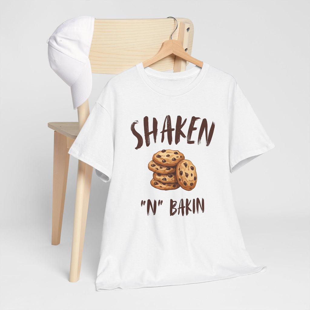 Shaken 'N' Bakin Cookie T-Shirt — Baking Graphic Tee for Bakers & Dessert Lovers