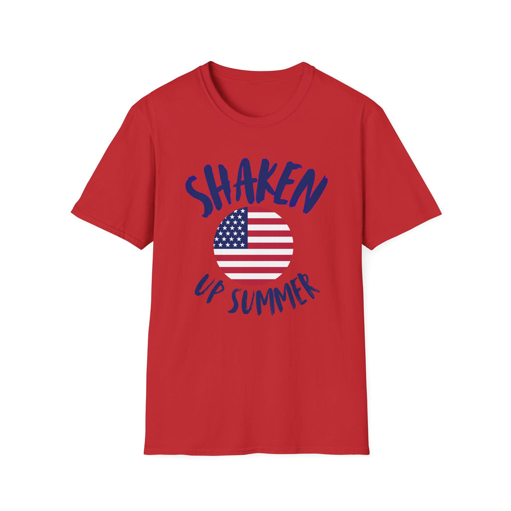 Shaken Up Summer American Flag T-Shirt — Patriotic Fourth of July Graphic Tee