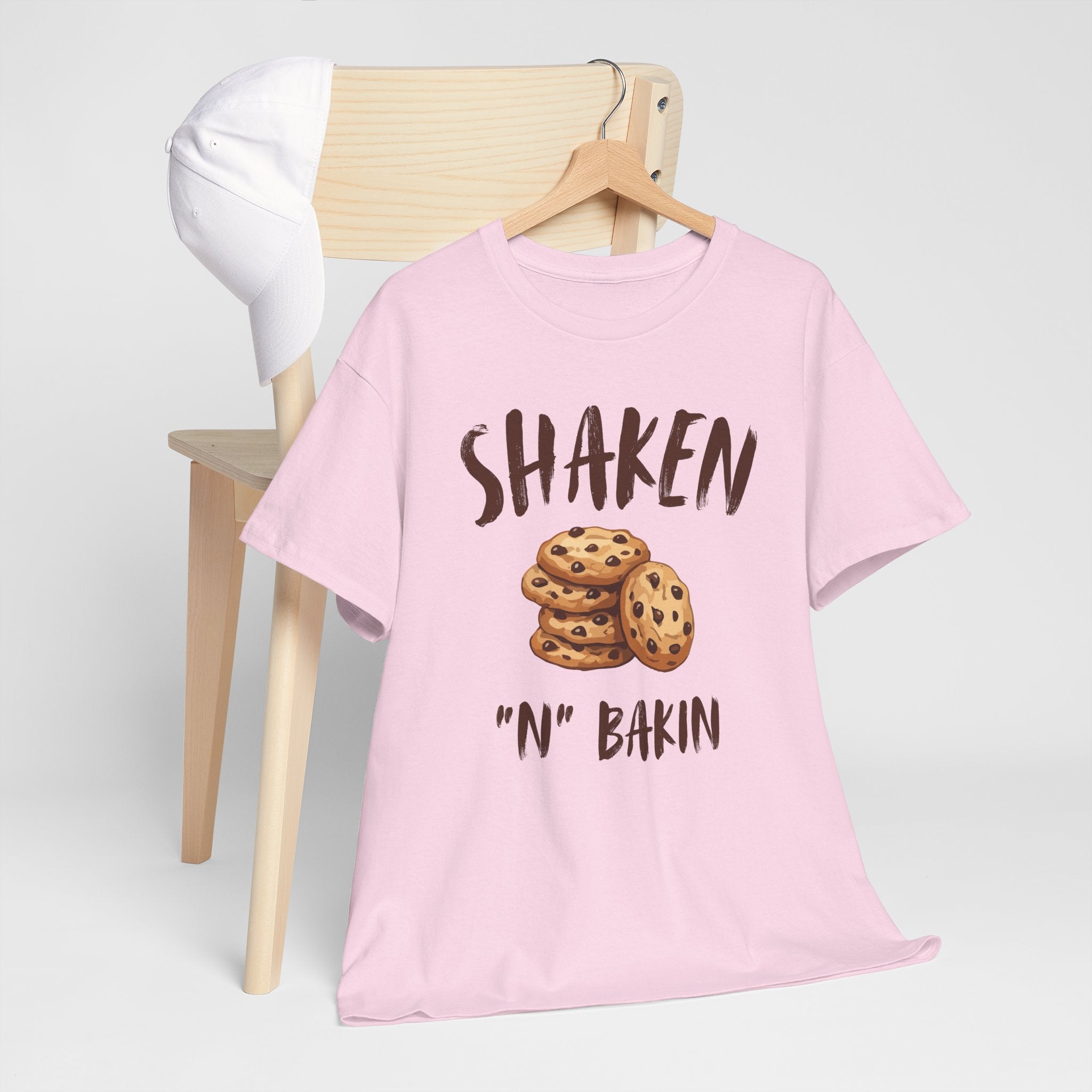 Shaken 'N' Bakin Cookie T-Shirt — Baking Graphic Tee for Bakers & Dessert Lovers