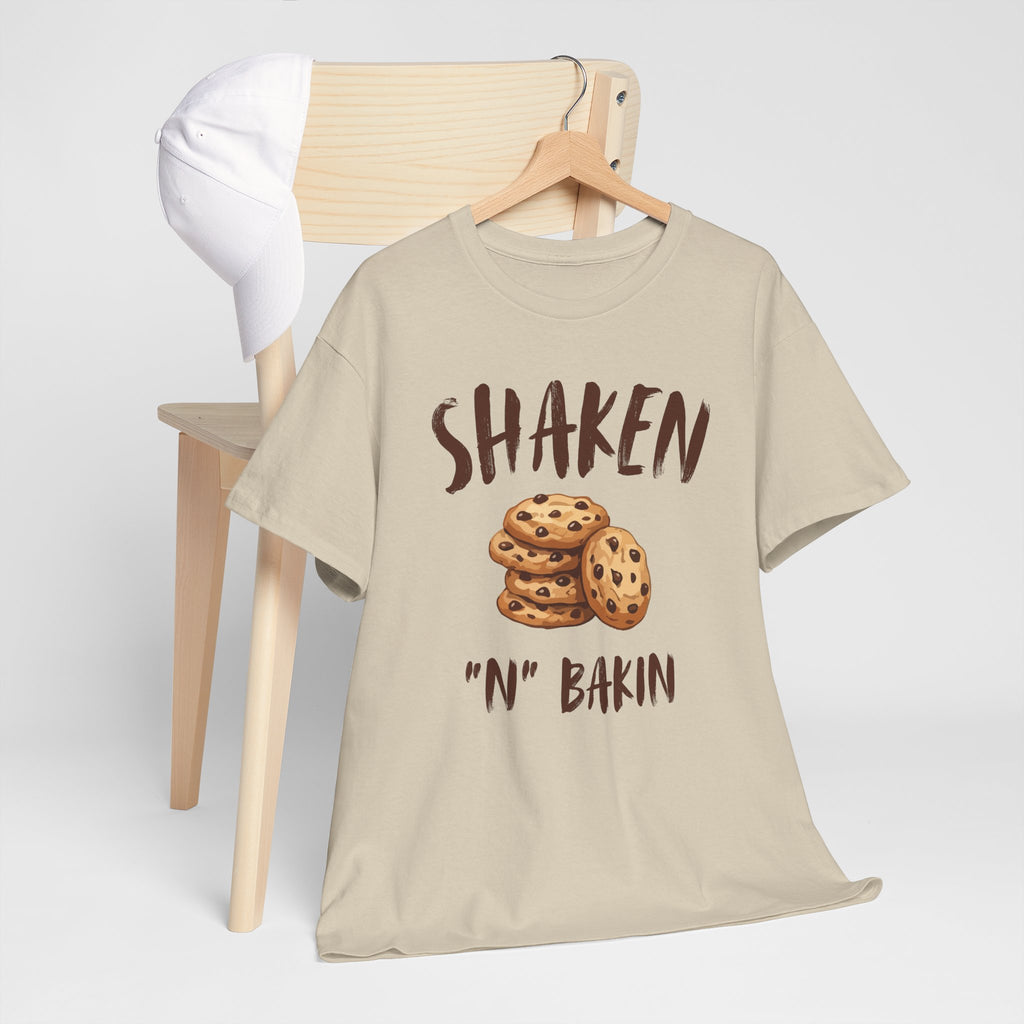 Shaken 'N' Bakin Cookie T-Shirt — Baking Graphic Tee for Bakers & Dessert Lovers