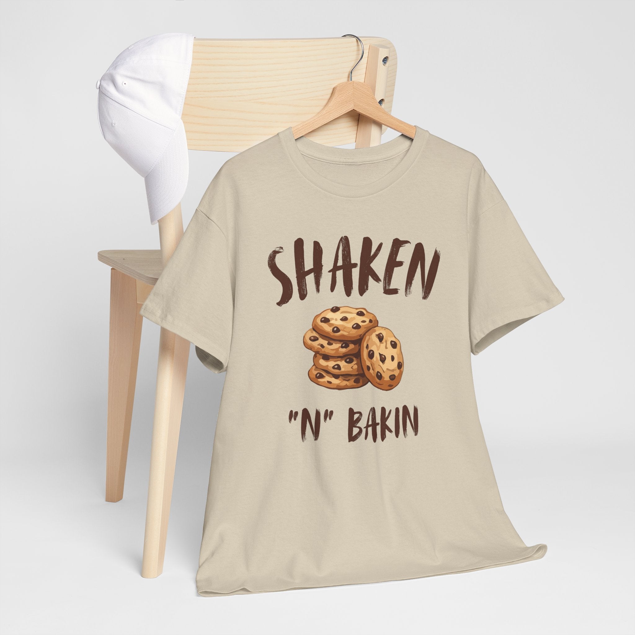 Shaken 'N' Bakin Cookie T-Shirt — Baking Graphic Tee for Bakers & Dessert Lovers