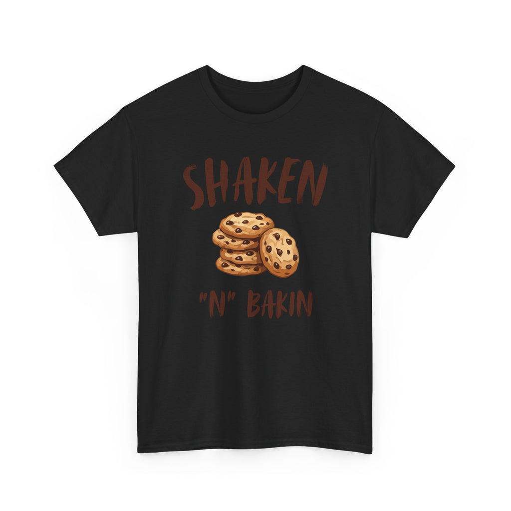 Shaken 'N' Bakin Cookie T-Shirt — Baking Graphic Tee for Bakers & Dessert Lovers