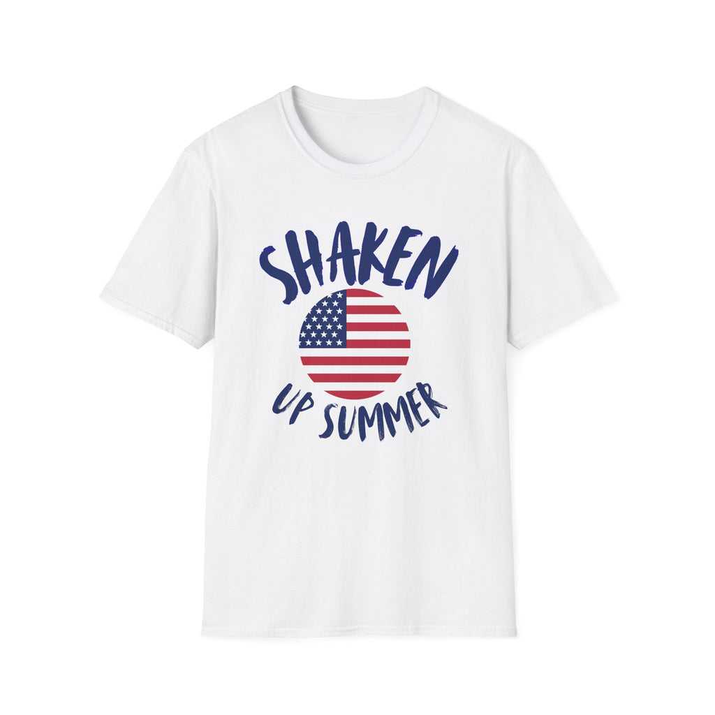 Shaken Up Summer American Flag T-Shirt — Patriotic Fourth of July Graphic Tee