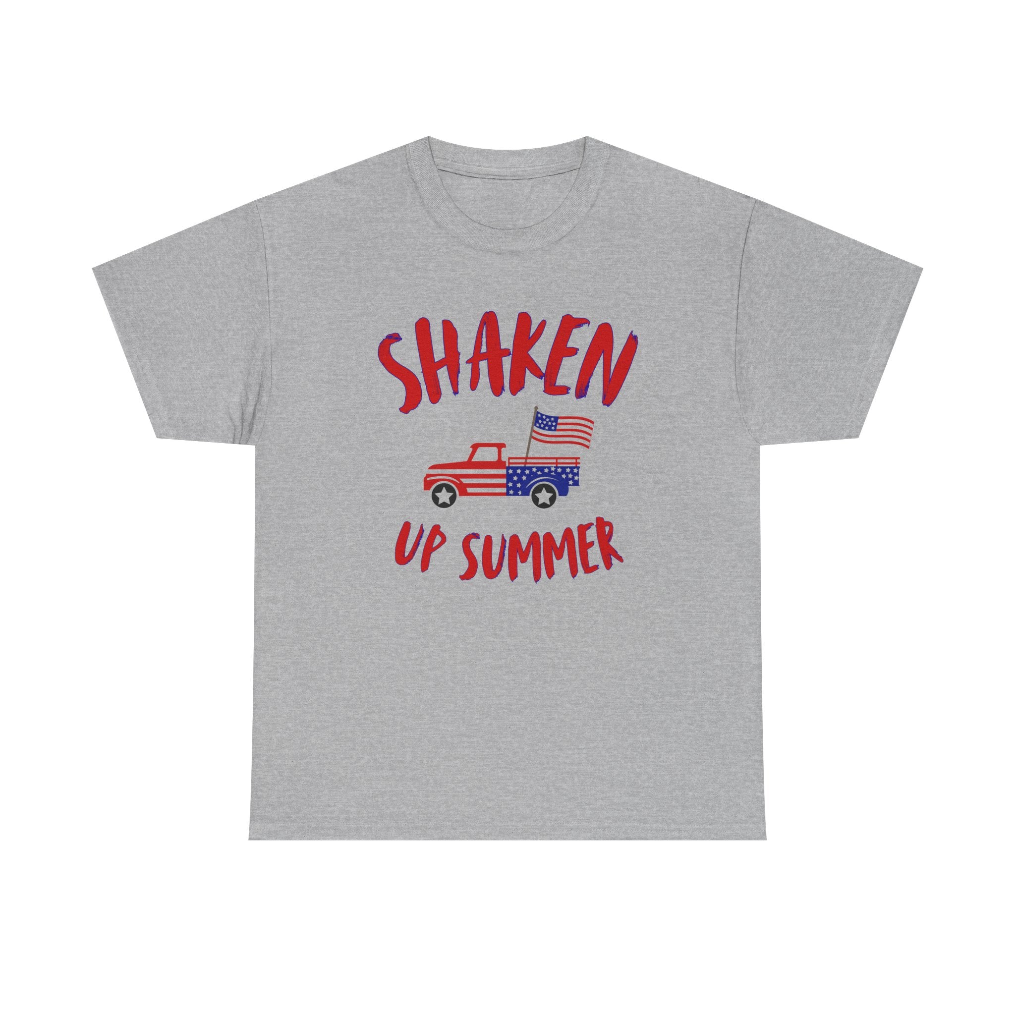 Shaken Up Summer T-Shirt – Patriotic Truck American Flag Tee