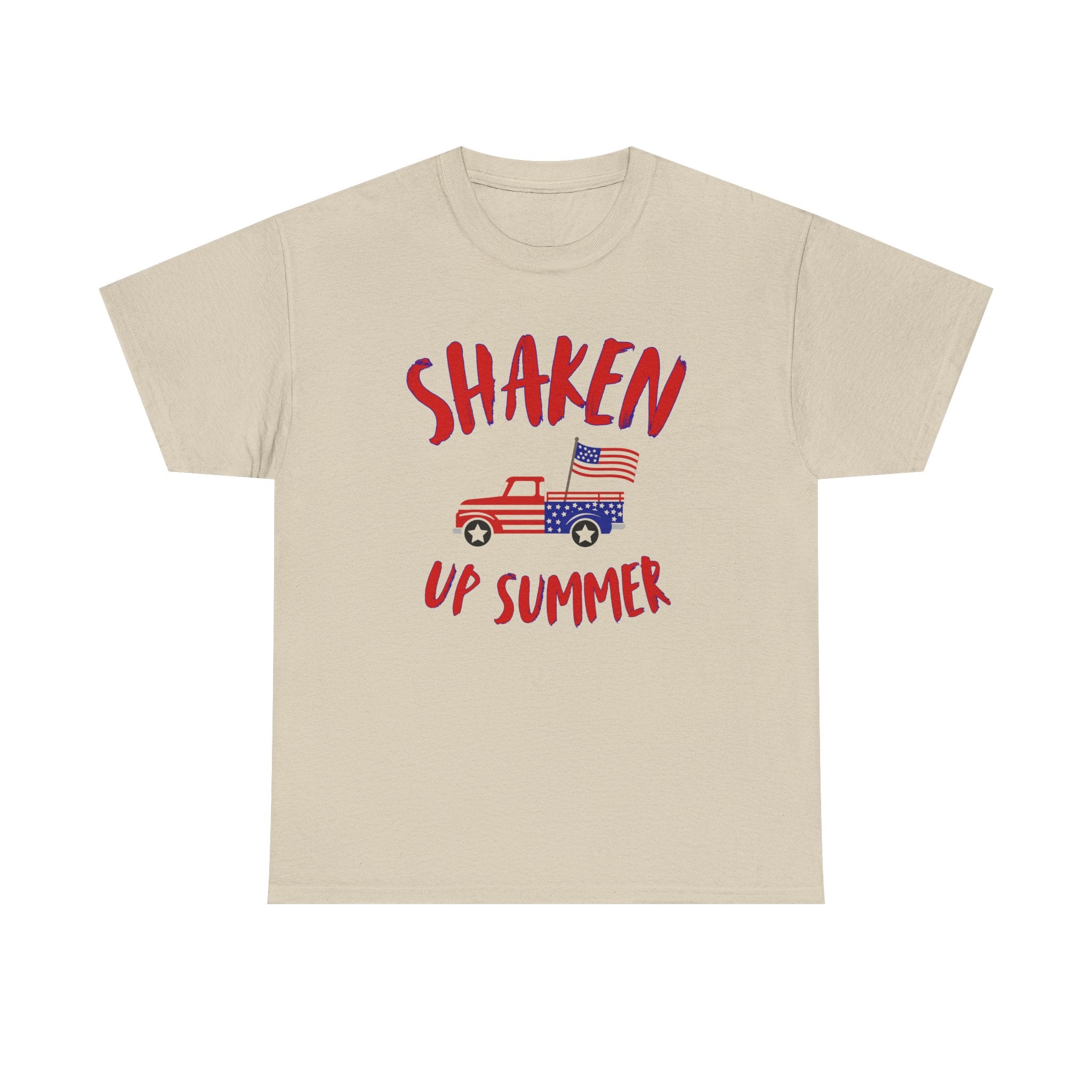 Shaken Up Summer T-Shirt – Patriotic Truck American Flag Tee