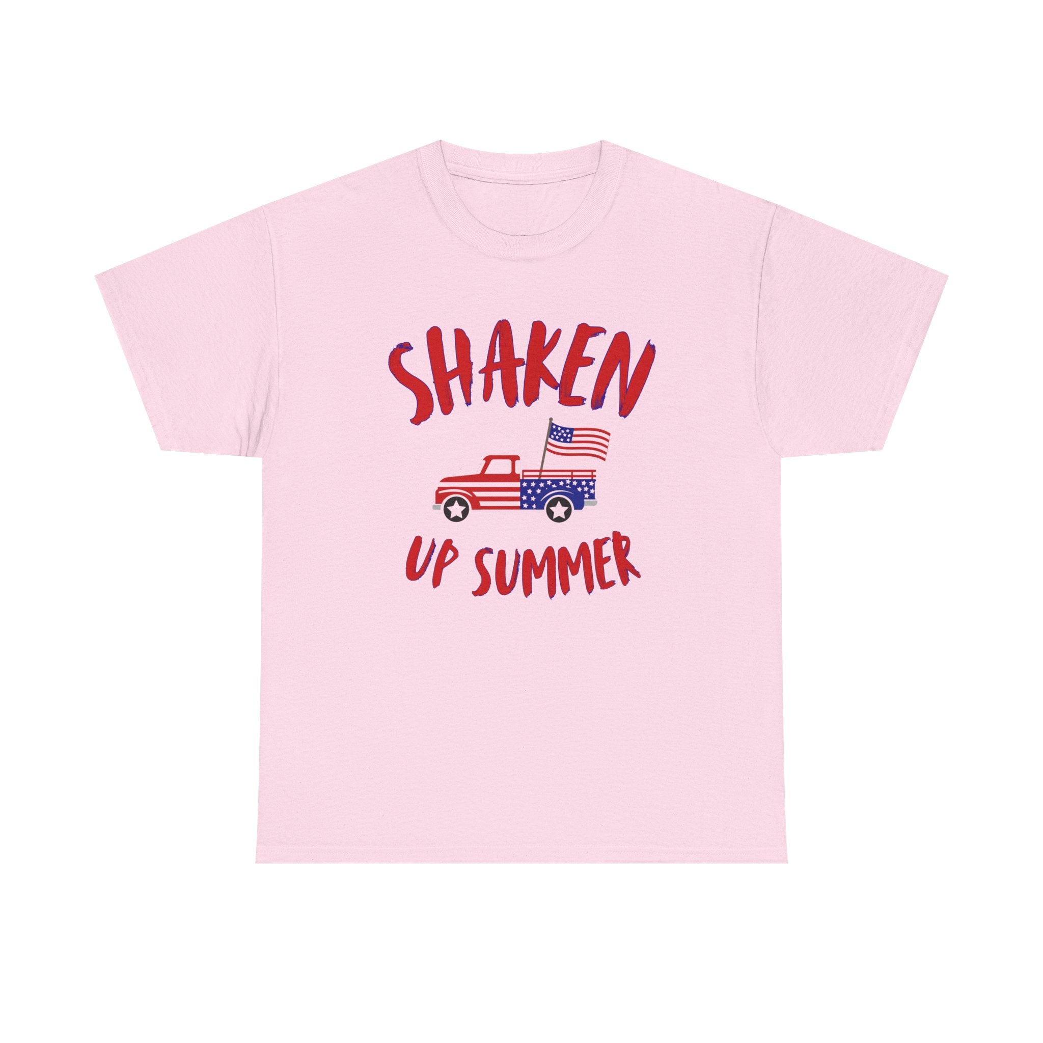 Shaken Up Summer T-Shirt – Patriotic Truck American Flag Tee