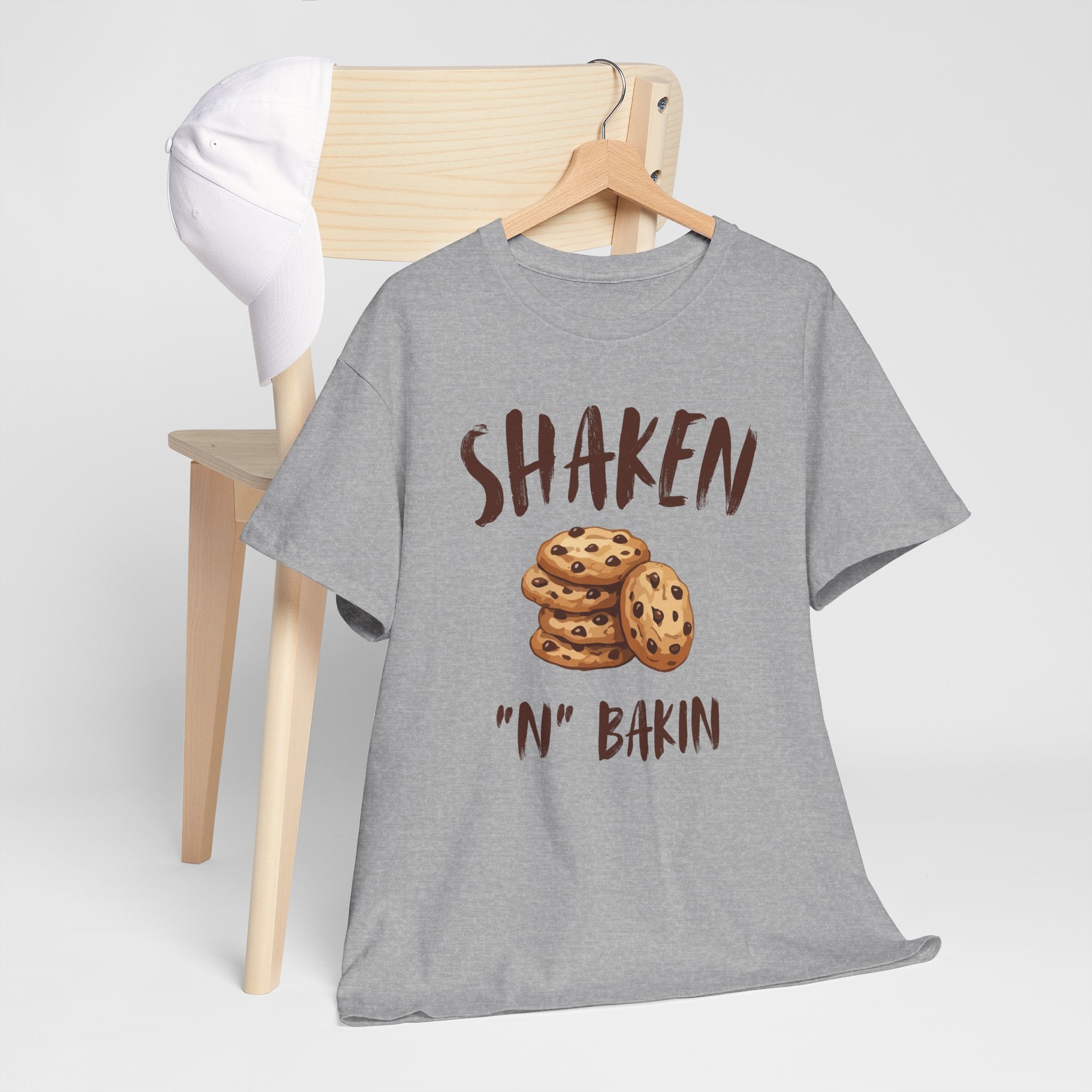 Shaken 'N' Bakin Cookie T-Shirt — Baking Graphic Tee for Bakers & Dessert Lovers