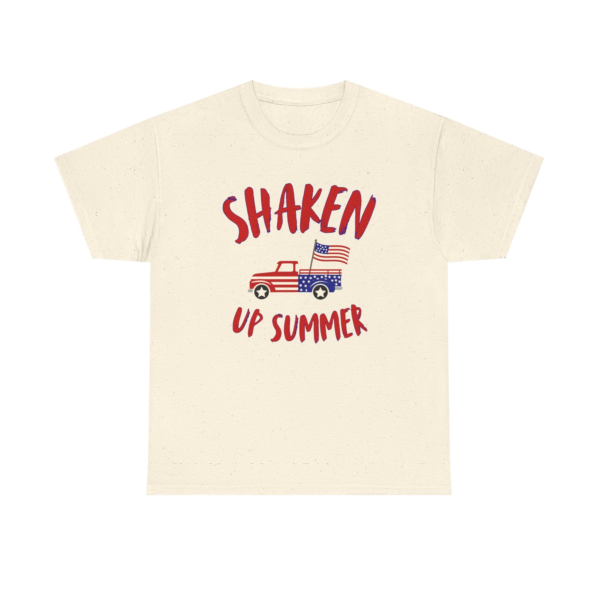Shaken Up Summer T-Shirt – Patriotic Truck American Flag Tee