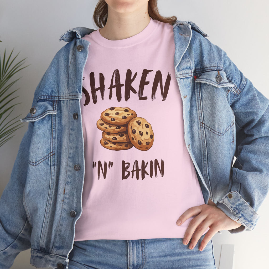 Shaken 'N' Bakin Cookie T-Shirt — Baking Graphic Tee for Bakers & Dessert Lovers