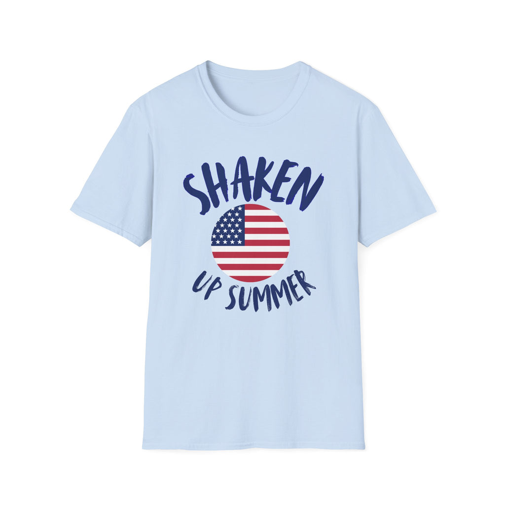 Shaken Up Summer American Flag T-Shirt — Patriotic Fourth of July Graphic Tee