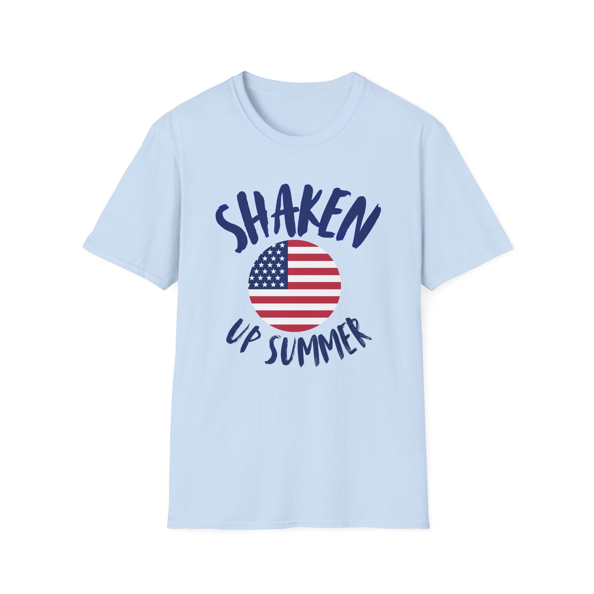 Shaken Up Summer American Flag T-Shirt — Patriotic Fourth of July Graphic Tee