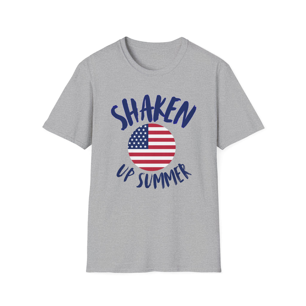 Shaken Up Summer American Flag T-Shirt — Patriotic Fourth of July Graphic Tee