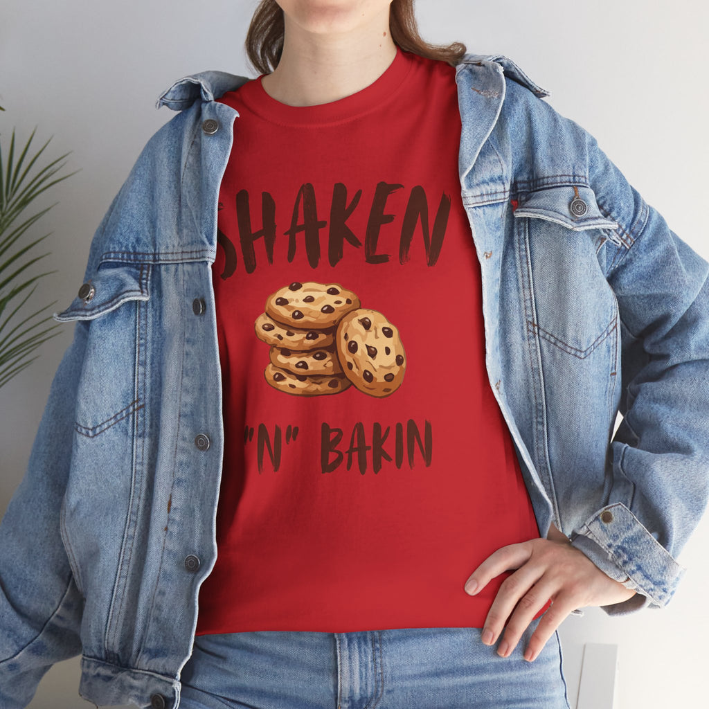 Shaken 'N' Bakin Cookie T-Shirt — Baking Graphic Tee for Bakers & Dessert Lovers