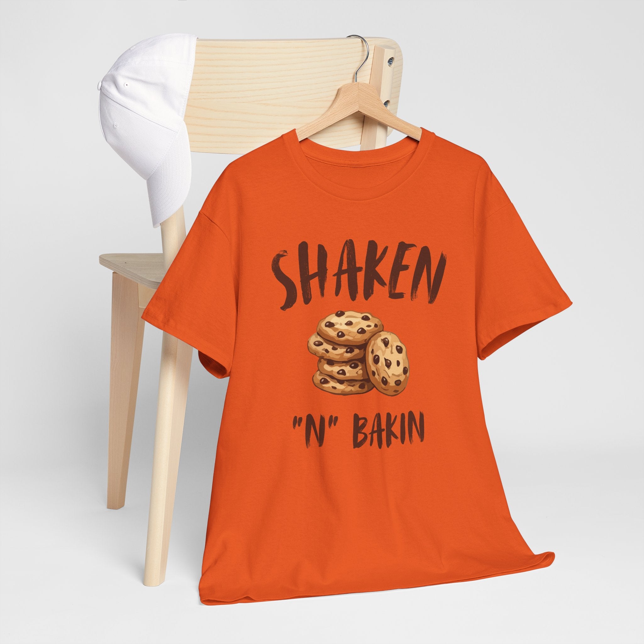 Shaken 'N' Bakin Cookie T-Shirt — Baking Graphic Tee for Bakers & Dessert Lovers