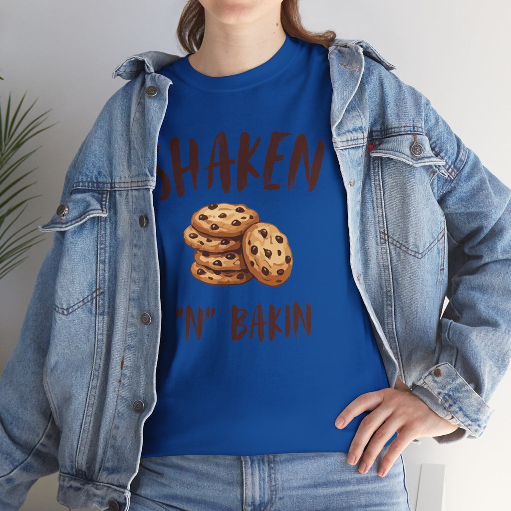 Shaken 'N' Bakin Cookie T-Shirt — Baking Graphic Tee for Bakers & Dessert Lovers