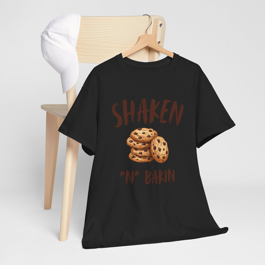Shaken 'N' Bakin Cookie T-Shirt — Baking Graphic Tee for Bakers & Dessert Lovers