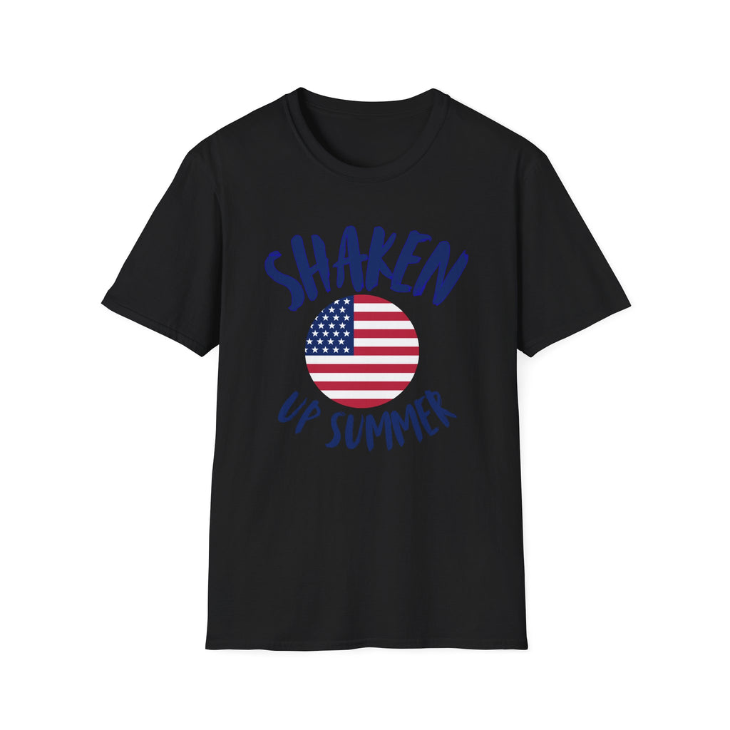 Shaken Up Summer American Flag T-Shirt — Patriotic Fourth of July Graphic Tee